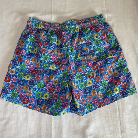 Jared Lang Mens Size Medium Lined Swim Trunks Beach Blue Doughnut Float Vacation - Picture 5 of 5